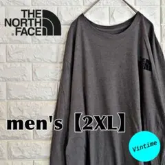 y230【THE NORTH FACE】プリントロゴ ロンT【メンズ2XL】