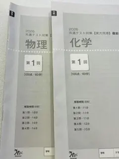 2026 物理、化学セット 共通テスト対策 【実力完成】直前演習 ベネッセ