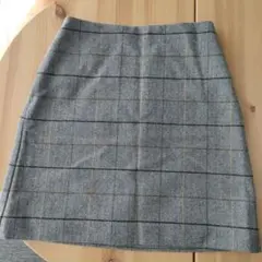 【値下げ中】ユニクロ　ウールブレンドハイウエストミニスカート　チェック