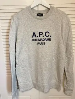 A.P.C. ロゴスウェット RUE MADAME PARIS グレー M