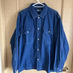 GLOBAL WORK デニムシャツ L ネイビー