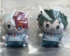 僕のヒーローアカデミア　もっちびぬいぐるみ　轟焦凍　緑谷出久2点セット