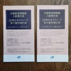 JR西日本　株主優待割引券　京都鉄道博物館　2冊
