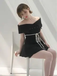 アンドマリー Ellie peplum knit set up ブラック - メルカリ