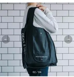 DEAN & DELUCA ショッピングバッグ ブラック エコバッグ　黒色