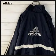【激レア】アディダス☆ナイロンジャケット　3ストライプス　刺繍ロゴ　万国旗タグL