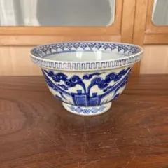 古伊万里 染付 山水文輪花朝顔鉢 江戸後期 - メルカリ