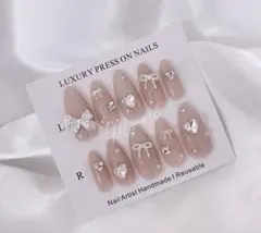 462ちゅるんネイルチップ 韓国 ニュアンス ワンホン フレンチガーリー