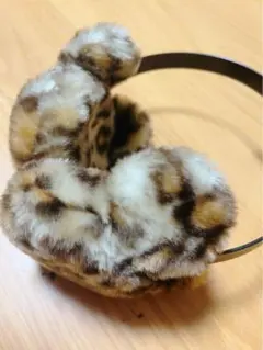 ★ディズニー★ミッキー耳当て★ヒョウ柄ファー イヤーマフ★廃盤品★サイズ調整可