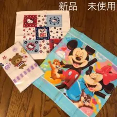 新品❤️未使用　ディズニー、サンリオ　タオルセット