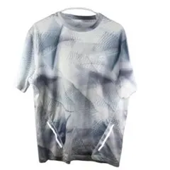 Find-Out 総柄プリント 半袖Tシャツ メンズL ポリエステル100%