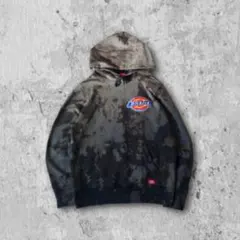 【一点物】ディッキーズDickiesブリーチ加工ビッグロゴ刺繍パーカーSK8人気