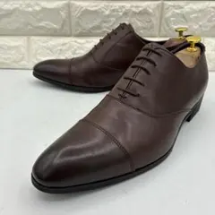 【極美品】スーツセレクト ストレートチップ 内羽根 ビジネスシューズ 27 革靴のサムネイル