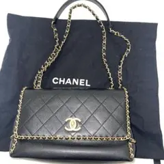 CHANEL フラップバッグ　黒　1回使用！