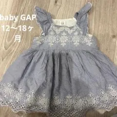 baby GAP ワンピース　12〜18ヶ月　80cm チェック　フリル袖