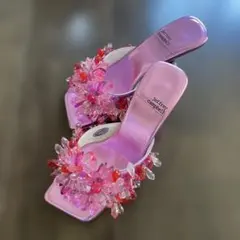 Jeffrey Campbell ビジュー サンダル ピンク 37のサムネイル