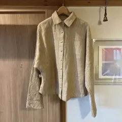 美品 うさとの服 綿 シャツジャケット 草木染め usaato ウサト