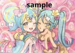 手描きイラスト　色鉛筆画　オーダー商品