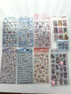 ディズニーキャラクター 3Dシールセット 9枚セット