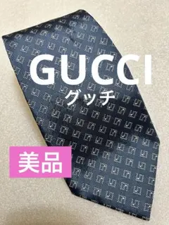 美品✨ GUCCI グッチ ブランド ネクタイ GG柄 ドット 小紋柄 シルク