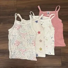 プチバトー　女の子用キャミソール4枚セット