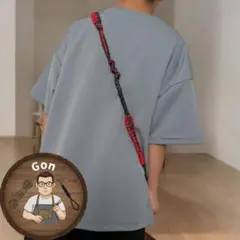 【ハンドメイド】赤/黒　スマホショルダーストラップ