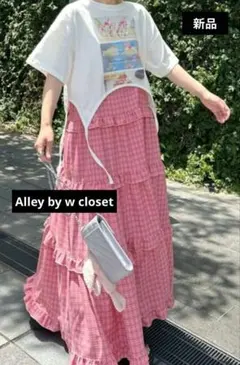 【Alley】フォトプリントガーターデザインTシャツ