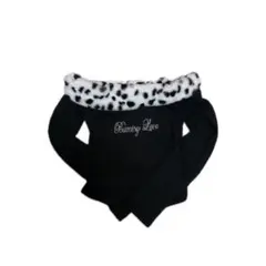 ヒョウ柄オフショルダートップス y2k 平成ギャル　グランジ