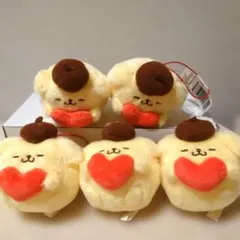 サンリオキャラクターズ　うたた寝マスコット ポムポムプリン 5点セット
