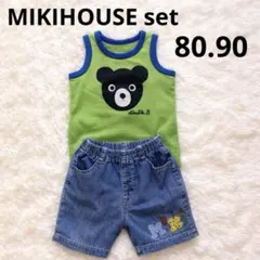 水遊びに♪ ミキハウス ダブルビー80 ビーくんセット タンクトップ　短パン