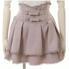 LIZLISA 2連リボンベルトスカパン ピンク