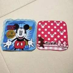 ミッキー＆ミニー タオル2枚セット レース付も