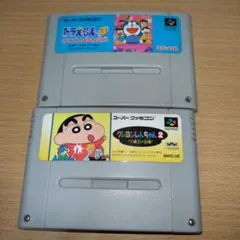 SFC　ドラえもん3　クレヨンしんちゃん2　2点まとめ売り