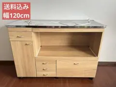 ベルメゾン 伸長式 木製キッチンカウンター ステンレス天板 - メルカリ