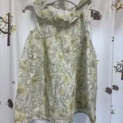 petit main フラワープリント ワンピース 80