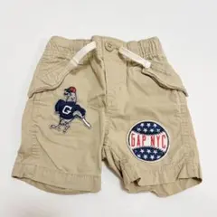 babyGap ベビーギャップ ショートパンツ チノパン 80 ベージュ 刺繍