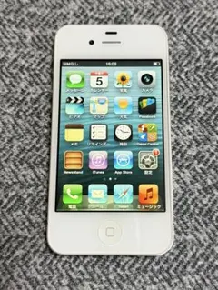 【美品】iPhone 4S 32GB ホワイト ios7.1