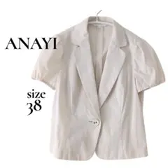 《美品》ANAYI パフスリーブ ショート テーラードジャケット 日本製　38のサムネイル
