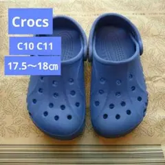 子供 クロックス サンダル ブルー サイズ 10、11 (17.5～18㎝)のサムネイル