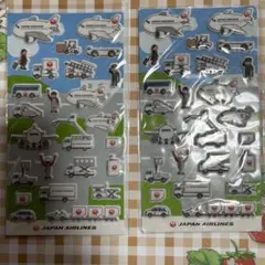 JAPAN AIRLINES シール 2枚セット　非売品　レア　ぷくっとシール