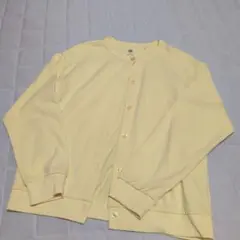 UNIQLO UVカットクールネック カーディガン 140 イエロー