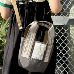 美品　シアタープロダクツ　ナイロンジャガードテープバッグ