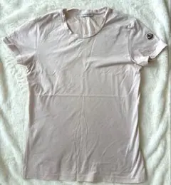 MONCLER モンクレール Tシャツ　ピンク　無地　XS ロゴ入り