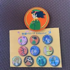 ジブリ　ハウル　刺繍ブローチ