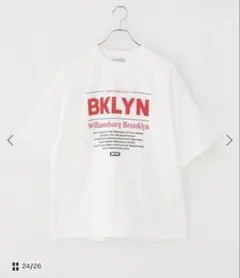 【タグ付き新品】Spick & Span ロゴオーバーTシャツ半袖 ホワイトのサムネイル