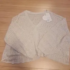 CKK レース編みカーディガン M〜L ホワイト