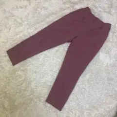 【GU】L テーパードパンツ 後ろゴム くすみピンク