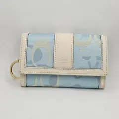 【希少】COACH コーチ シグネチャー 二つ折り財布 ウォレット キーリング付