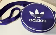 新品　adidas 紫 円形 ショルダーバッグ