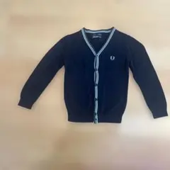 FRED PERRY ネイビー Vネックカーディガン 110cm